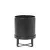Image de Ferm Living - Pot de fleurs Bau - Noir - Acier galvanisé - Designer Herman Studio