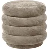 Image de Ferm Living - Pouf Round - Beige - Velours - Designer Trine Andersen