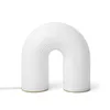 Image de Ferm Living - Lampe de table Vuelta - Blanc - Verre opalin strié - Designer Trine Andersen