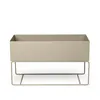 Image de Ferm Living - Jardinière sur pied Plant Box - Beige - Acier laqué époxy - Designer Trine Andersen