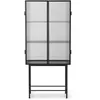 Image de Ferm Living - Meuble vitrine Haze - Noir - Verre cannelé - Designer Trine Andersen