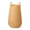 Image de Ferm Living - Panier à linge Braided - Bois naturel - Rotin tressé - Designer Trine Andersen