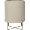 Image de Ferm Living - Pot de fleurs Bau - Beige - Acier galvanisé - Designer Herman Studio