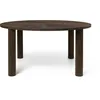 Image de Ferm Living - Table ronde Post - Bois naturel - MDF plaqué chêne fumé