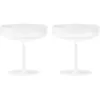 Image de Ferm Living - Coupe à champagne Ripple - Blanc - Verre soufflé bouche
