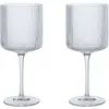 Image de Ferm Living - Verre à vin rouge Ripple - Transparent - Verre soufflé bouche - Designer Trine Andersen
