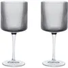 Image de Ferm Living - Verre à vin rouge Ripple - Gris - Verre soufflé bouche - Designer Trine Andersen