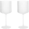 Image de Ferm Living - Verre à vin rouge Ripple - Blanc - Verre soufflé bouche - Designer Trine Andersen