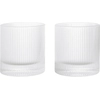 Image de Ferm Living - Verre Ripple - Transparent - Verre soufflé bouche