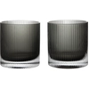 Image de Ferm Living - Verre Ripple - Gris - Verre soufflé bouche