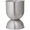 Image de Ferm Living - Pot de fleurs Hourglass - Argent - Aluminium - Designer Trine Andersen
