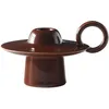 Image de &tradition - Bougeoir Momento - Marron - Céramique émaillée - Designer Jaime Hayón