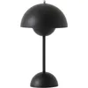 Image de &tradition - Lampe sans fil rechargeable FlowerPot - Noir - Polycarbonate - Designer Verner Panton