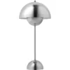 Image de &tradition - Lampe de table FlowerPot - Métal - Acier plaqué chrome - Designer Verner Panton
