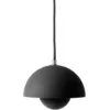 Image de &tradition - Suspension FlowerPot - Noir - Acier laqué - Designer Verner Panton