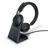 Image de Casque sans fil Bluetooth + Station de recharge Jabra Evolve2 65 MS Stéréo - Noir