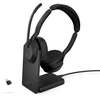 Image de Jabra Evolve2 55 MS Duo Casque sans fil Bluetooth + Dongle USB-C + Station de charge