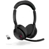 Image de Casque sans fil Bluetooth USB-A Jabra Evolve2 55 MS Stéréo - Noir