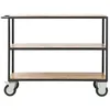 Image de House Doctor Rack 4 roues, Noir/bois