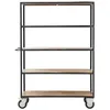 Image de House Doctor Rack 4 roues, Noir/bois