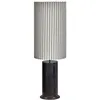 Image de House Doctor Lampadaire, base HDRafi avec HDShade, base brun antique/blanc cassé avec abat-jour. Nuance rayures noires