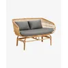 Image de Nordal A/S BALI canapé en rotin avec assise gris, naturel