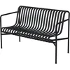Image de Hay - Banc avec dossier Palissade - Noir - Acier laqué époxy - Designer Ronan & Erwan Bouroullec