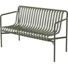 Image de Hay - Banc avec dossier Palissade - Vert - Acier laqué époxy - Designer Ronan & Erwan Bouroullec