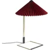Image de Hay - Lampe de table Matin - Rouge - Coton plissé - Designer Inga Sempé