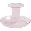 Image de Hay - Bougeoir Flare - Rose - Verre borosilicaté