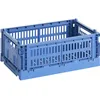 Image de Hay - Panier Colour Crate - Bleu - Polypropylène recyclé - Designer Hay Studio