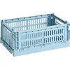 Image de Hay - Panier Colour Crate - Bleu - Polypropylène recyclé - Designer Hay Studio