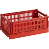 Image de Hay - Panier Colour Crate - Rouge - Polypropylène recyclé - Designer Hay Studio