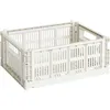 Image de Hay - Panier Colour Crate - Blanc - Polypropylène recyclé - Designer Hay Studio