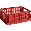 Image de Hay - Panier Colour Crate - Rouge - Polypropylène recyclé - Designer Hay Studio