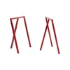 Image de Hay - Paire de tréteaux Loop - Rouge - Acier laqué - Designer Leif Jorgensen