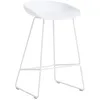 Image de Hay - Tabouret de bar About a stool - Blanc - Polypropylène recyclé - Designer Hee Welling