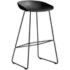Image de Hay - Tabouret de bar About a stool - Noir - Polypropylène recyclé - Designer Hee Welling