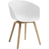 Image de Hay - Fauteuil About a chair - Blanc - Polypropylène recyclé - Designer Hee Welling