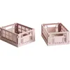 Image de Hay - Lot de 2 paniers Colour Crate - Beige - Polypropylène recyclé - Designer Hay Studio