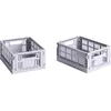 Image de Hay - Lot de 2 paniers Colour Crate - Violet - Polypropylène recyclé - Designer Hay Studio