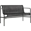 Image de Hay - Banc avec dossier Palissade Cord - Noir - Corde tissu polyester recyclé - Designer Ronan & Erwan Bouroullec
