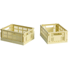 Image de Hay - Lot de 2 paniers Colour Crate - Jaune - Polypropylène recyclé - Designer Hay Studio