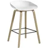 Image de Hay - Tabouret de bar About a stool - Blanc - Chêne laqué - Designer Hee Welling