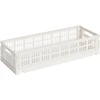 Image de Hay - Panier Colour Crate - Blanc - Polypropylène recyclé - Designer Hay Studio