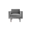 Image de BROSTE COPENHAGEN - Fauteuil rembourré Wind - Gris - Chêne huilé teinté