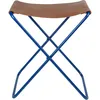 Image de BROSTE COPENHAGEN - Tabouret pliant Nola - Bleu - Cuir de vache