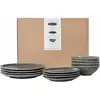 Image de BROSTE COPENHAGEN - Set vaisselle Nordic - Gris - Grès émaillé