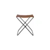 Image de BROSTE COPENHAGEN - Tabouret pliant Nola - Vert - Cuir de vache