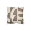 Image de BROSTE COPENHAGEN - Housse de coussin Mundo - Marron - Lin